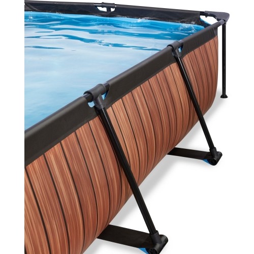 Basen Exit Wood 300 x 200 x 65 cm z zadaszeniem i pompą z filtrem