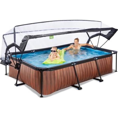 Basen Exit Wood 300 x 200 x 65 cm z zadaszeniem i pompą z filtrem