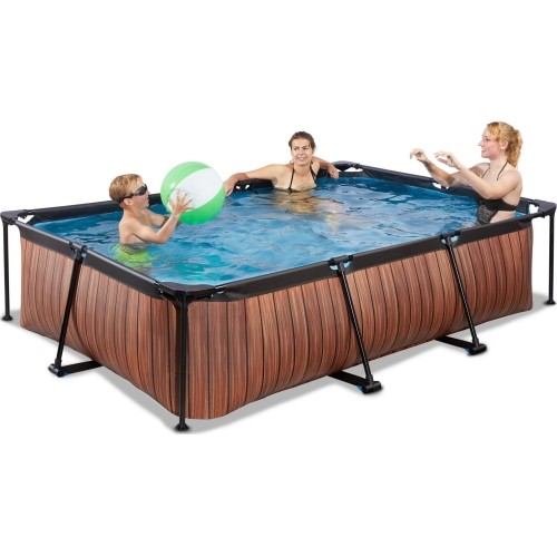 Basen Exit Wood 300 x 200 x 65 cm z zadaszeniem i pompą z filtrem