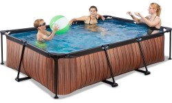 Basen Exit Wood 300 x 200 x 65 cm z zadaszeniem i pompą z filtrem