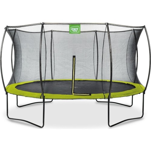 Trampolina EXIT Silhouette ø366 cm z siatką ochronną – zielona