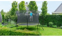 Trampolina EXIT Silhouette ø366 cm z siatką ochronną – zielona