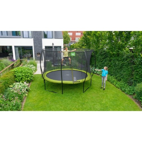 Trampolina EXIT Silhouette ø305 cm, zielona, okrągła, naziemna