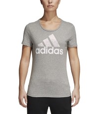 Bluzka Adidas Foil Text Bos szara CV4565