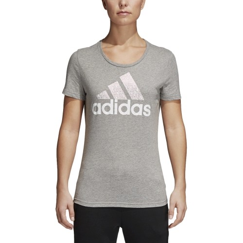 Bluzka Adidas Foil Text Bos szara CV4565