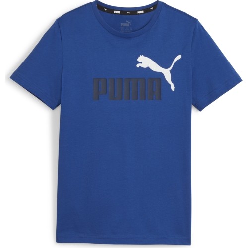 Koszulka młodzieżowa Puma Ess+ 2 Col Logo Tee, niebieska 586985 21