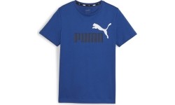 Koszulka młodzieżowa Puma Ess+ 2 Col Logo Tee, niebieska 586985 21