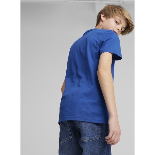 Koszulka młodzieżowa Puma Ess+ 2 Col Logo Tee, niebieska 586985 21