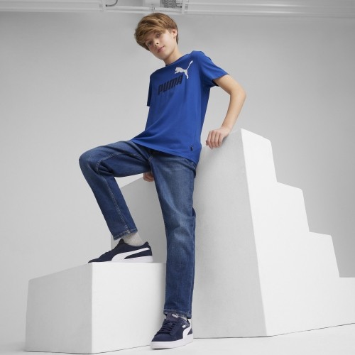 Koszulka młodzieżowa Puma Ess+ 2 Col Logo Tee, niebieska 586985 21