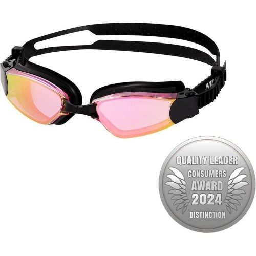 NQG660MAF PINK RACING SWIMMING GOGGLES NILS AQUA