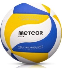 Piłka do siatkówki Meteor Max 2000, niebiesko-żółto-biała