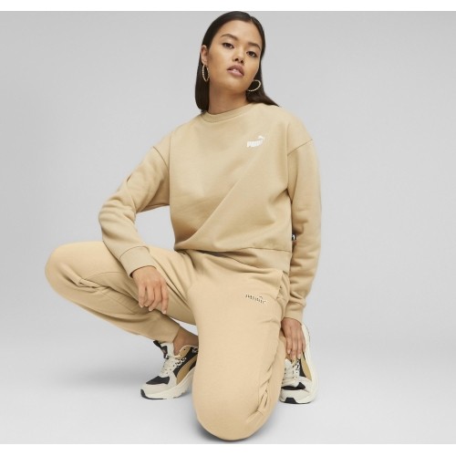 Bluza damska Puma Ess+ Relaxed Crew FL, kremowa 676801 84