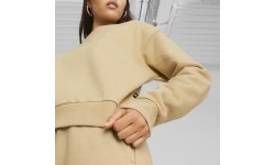 Bluza damska Puma Ess+ Relaxed Crew FL, kremowa 676801 84