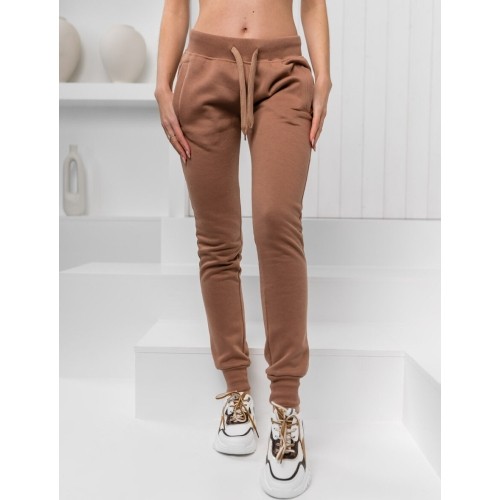 J.Style spodnie sportowe damskie Fleece Brown 68CK01-157