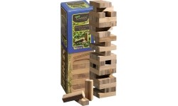 Towarzyska gra zręcznościowa Spadająca wieża Philos Tumbling Tower - Bambus, 6,6x6,6x25,5 cm