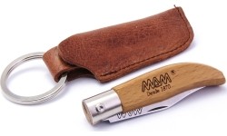 Nóż składany z brelokiem i pochewką MAM Iberica 2001, bukszpan, 4,5cm