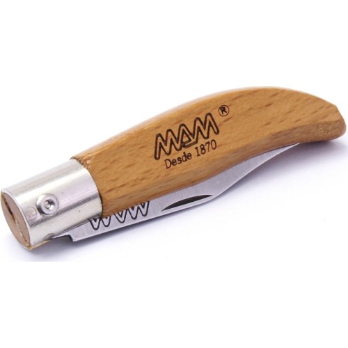 Nóż składany z brelokiem i pochewką MAM Iberica 2001, bukszpan, 4,5cm