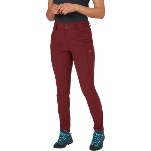 Damskie spodnie Rab Incline Light Pants Wmns - Raudona