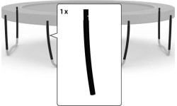 Słupek środkowy Champion/Elite (wygięty, czarny)