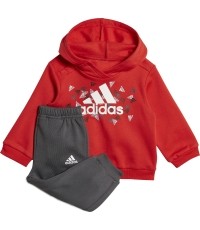 Adidas dziecięcy dres sportowy I Bos Gra Jog Grey Red HU1553