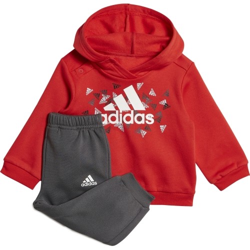 Adidas dziecięcy dres sportowy I Bos Gra Jog Grey Red HU1553