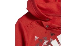 Adidas dziecięcy dres sportowy I Bos Gra Jog Grey Red HU1553
