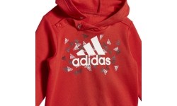 Adidas dziecięcy dres sportowy I Bos Gra Jog Grey Red HU1553