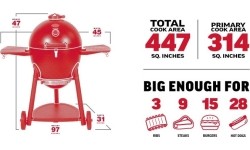 Anglinis lauko grilis Kamado Char-Griller Akorn 57cm