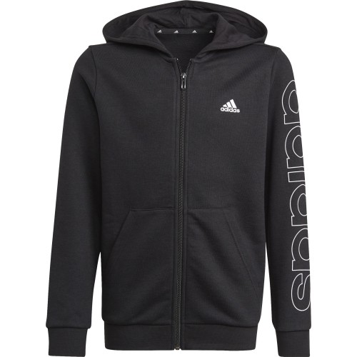 Bluza chłopięca Adidas B Lin FZ Hoodie, czarna GN4041