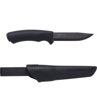 Nóż Morakniv Bushcraft, gładki, stal węglowa, czarny