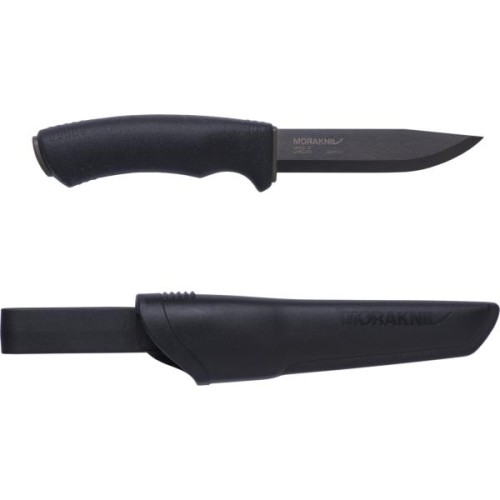 Nóż Morakniv Bushcraft, gładki, stal węglowa, czarny