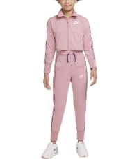 Dres dziewczęcy Nike NSW HW Trk Suit różowy DD6302 698