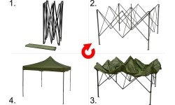 Składany namiot imprezowy 3x3 m, zielony, wodoodporny