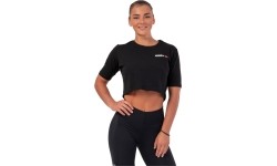 Nebbia Minimalist Logo 600 krótka koszulka dla kobiet - Black