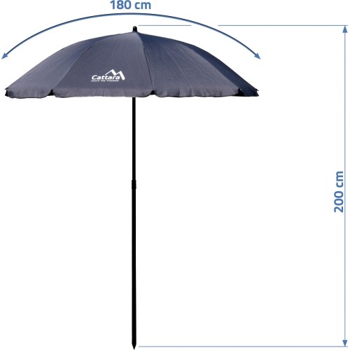 Parasol składany ogrodowy, na taras Cattara Terst 180 cm - Szary