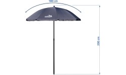 Składany parasol Cattara Terst 180 cm, szary