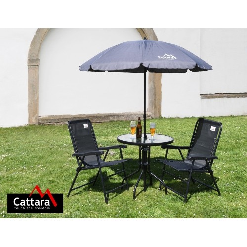 Parasol składany ogrodowy, na taras Cattara Terst 180 cm - Szary