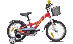 Rower dziecięcy 4KIDS Speed 16", 1-biegowy, rozmiar 9,5" (24 cm), czerwony