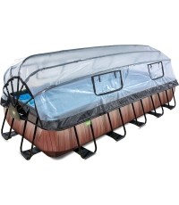 Basen EXIT Wood 540x250x100cm z zadaszeniem, drabinką i filtrem piaskowym