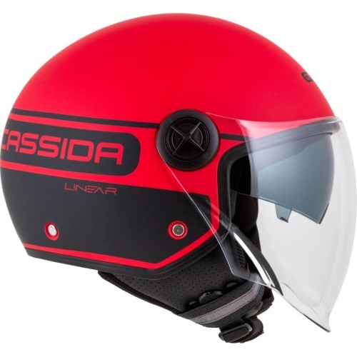 Kask motocyklowy Cassida Handy Plus Linear Pearl Matte Red/Black
