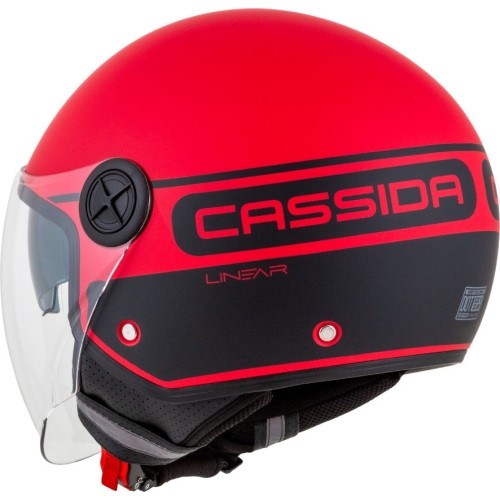 Kask motocyklowy Cassida Handy Plus Linear Pearl Matte Red/Black