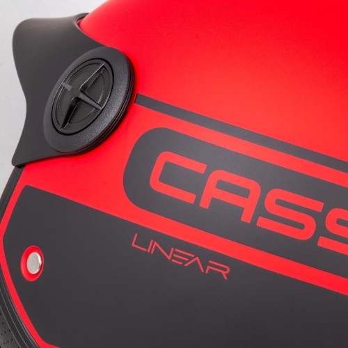 Kask motocyklowy Cassida Handy Plus Linear Pearl Matte Red/Black