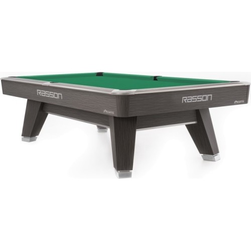 Stół bilardowy Pool Rasson ACURRA (seria MR-SUNG), 9 stóp, szary (Sarum Strand), rozmiar łuz MATCHROOM, Simonis 760 żółto-zielon