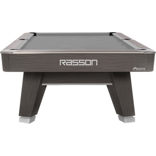 Stół bilardowy Pool Rasson ACURRA (seria MR-SUNG), 9 stóp, szary (Sarum Strand), rozmiar łuz MATCHROOM, Simonis 760 żółto-zielon