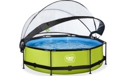 Basen EXIT Lime ø300x76cm z zadaszeniem i filtrem z pompą - zielony