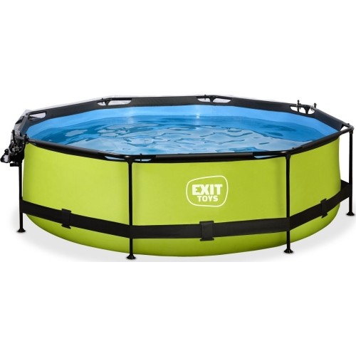 Basen EXIT Lime ø300x76cm z zadaszeniem i filtrem z pompą - zielony