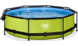Basen EXIT Lime ø300x76cm z zadaszeniem i filtrem z pompą - zielony