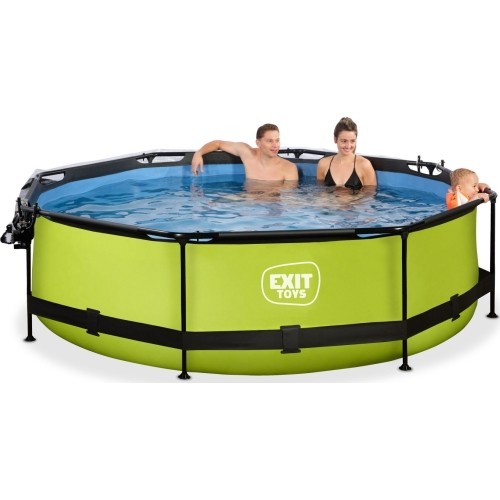Basen EXIT Lime ø300x76cm z zadaszeniem i filtrem z pompą - zielony