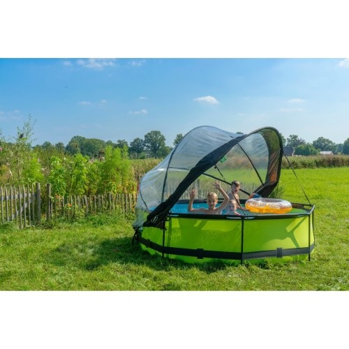 Basen EXIT Lime ø300x76cm z zadaszeniem i filtrem z pompą - zielony