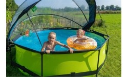 Basen EXIT Lime ø300x76cm z zadaszeniem i filtrem z pompą - zielony